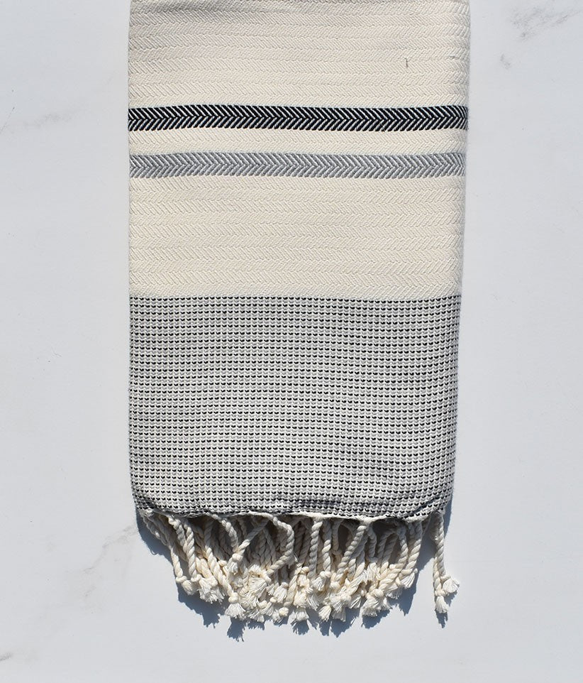 Chevron noir et gris bleu 