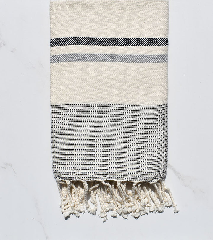 Chevron noir et gris bleu 