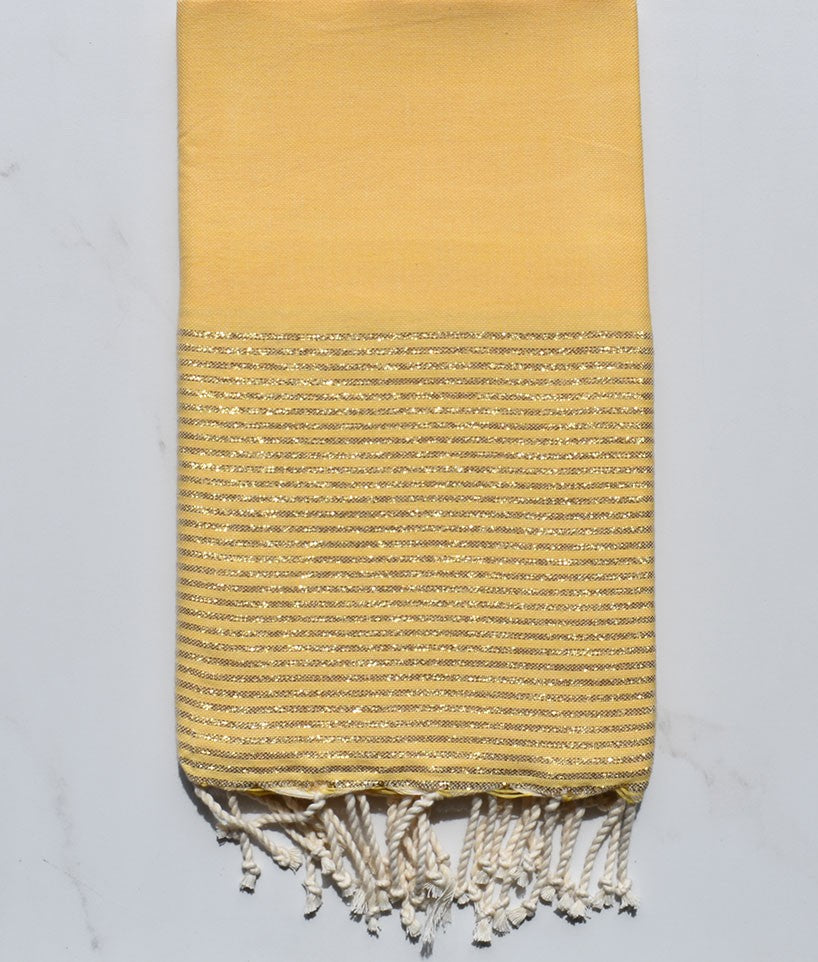 Fouta lurex jaune impérial clair 