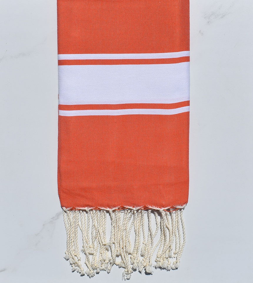 Fouta Plate orange corail 