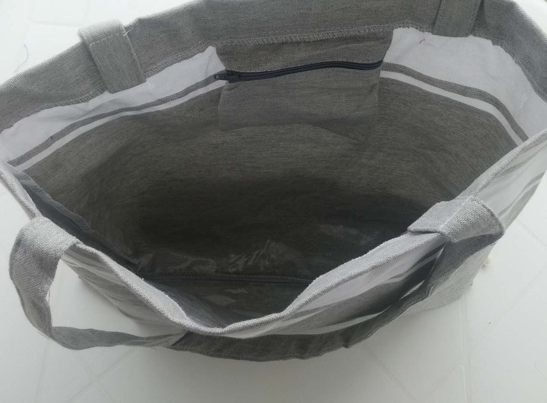 Sac de plage fouta gris souris 