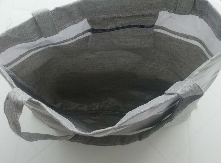 Sac de plage fouta gris souris 