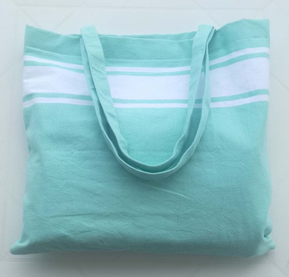 Sac de plage fouta vert eau 