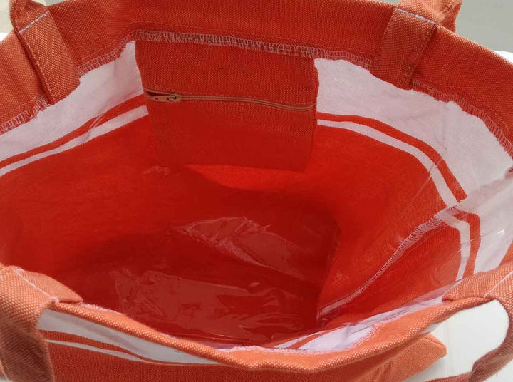 Sac de plage fouta orange clair 