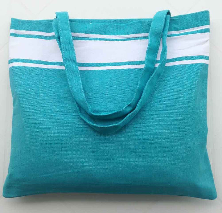 Sac de plage fouta bleu céleste 