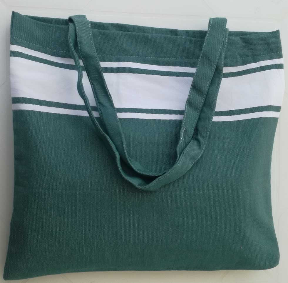 Sac de plage fouta vert foncé 