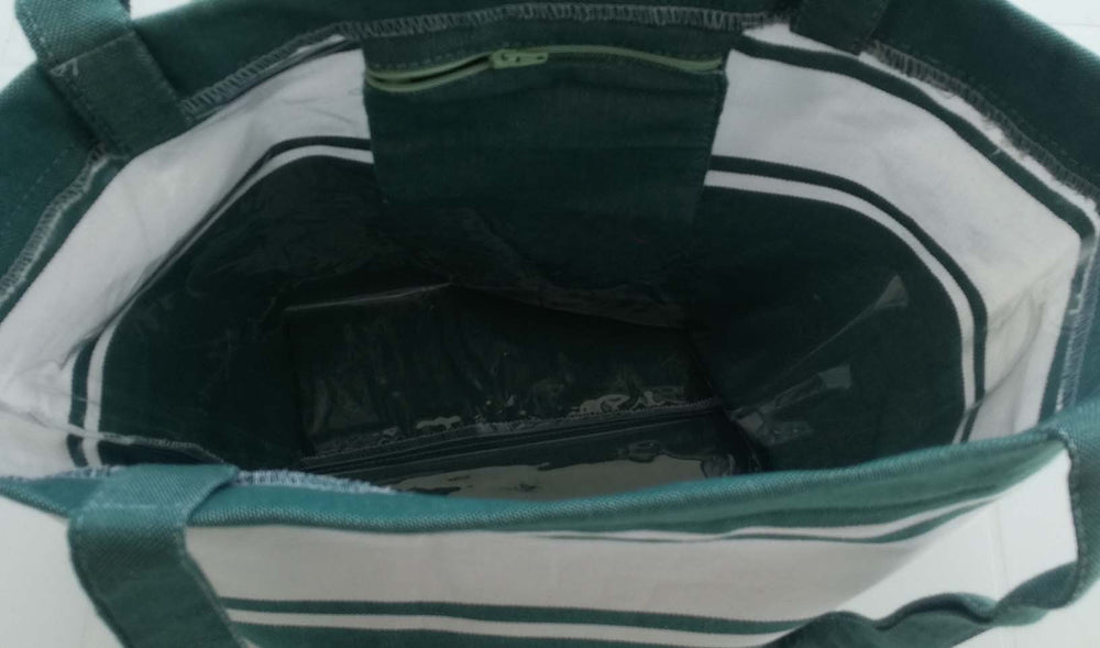 Sac de plage fouta vert foncé 