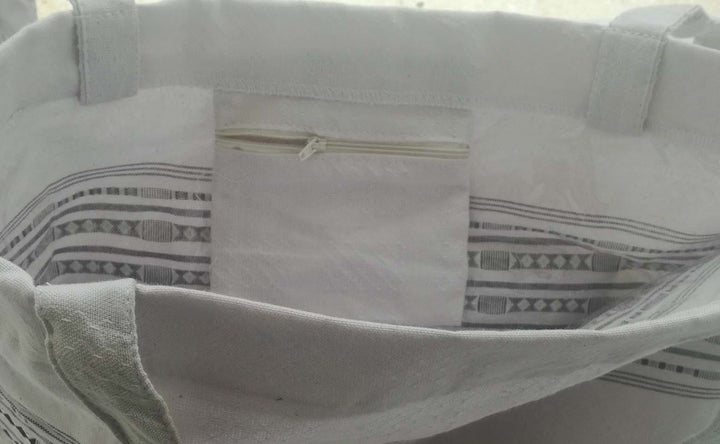 Sac de plage fouta thalasso avec motifs aubergine 