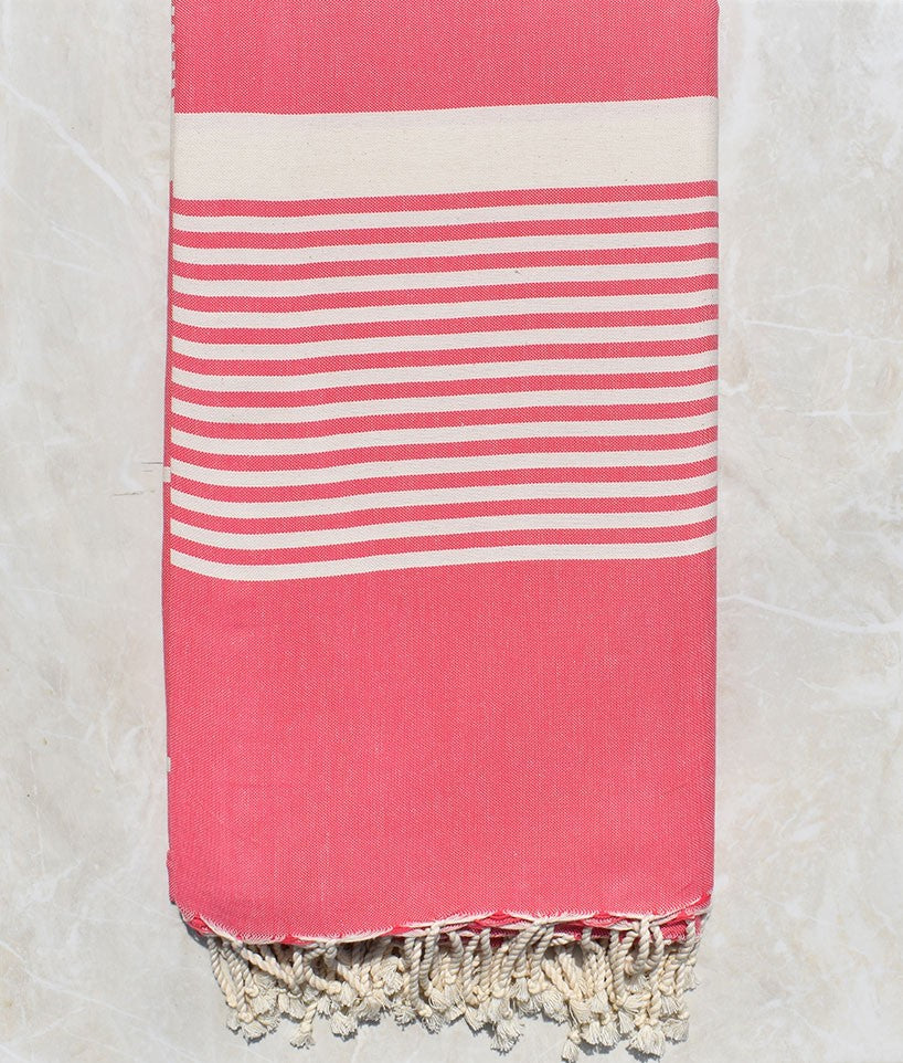 Jeté rose fraise moyen 2.3m*2.8m 