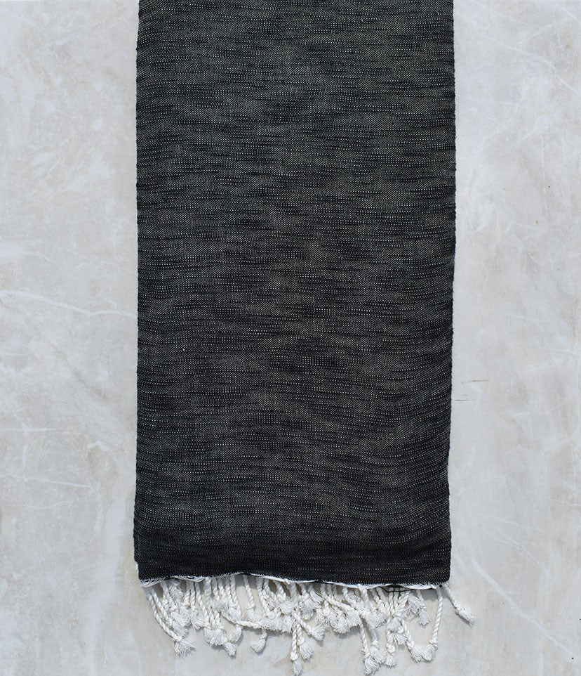 Jeté flammé gris noir 