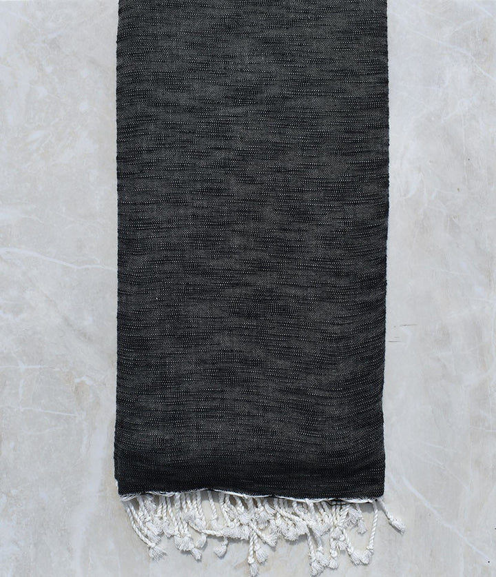 Jeté flammé gris noir 