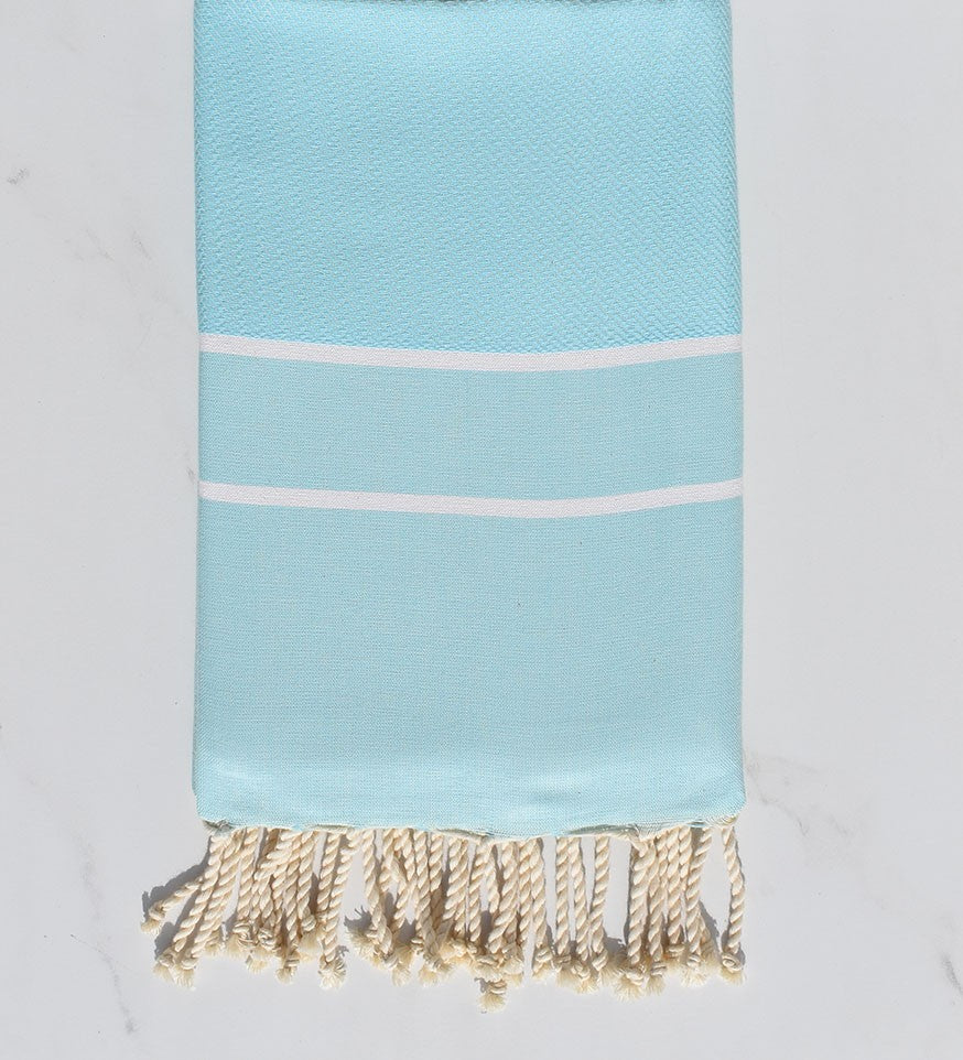 Fouta chevron bleu azurin 