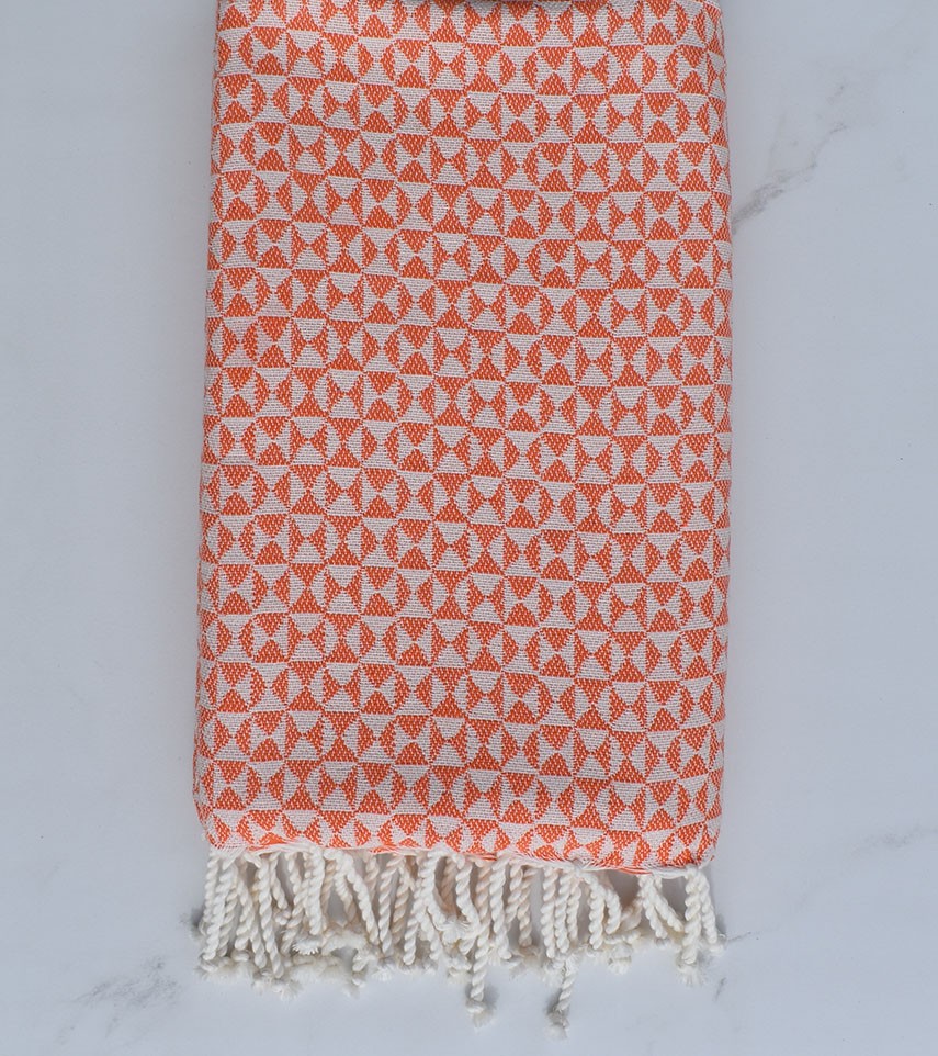 Fouta papillon orange clair 