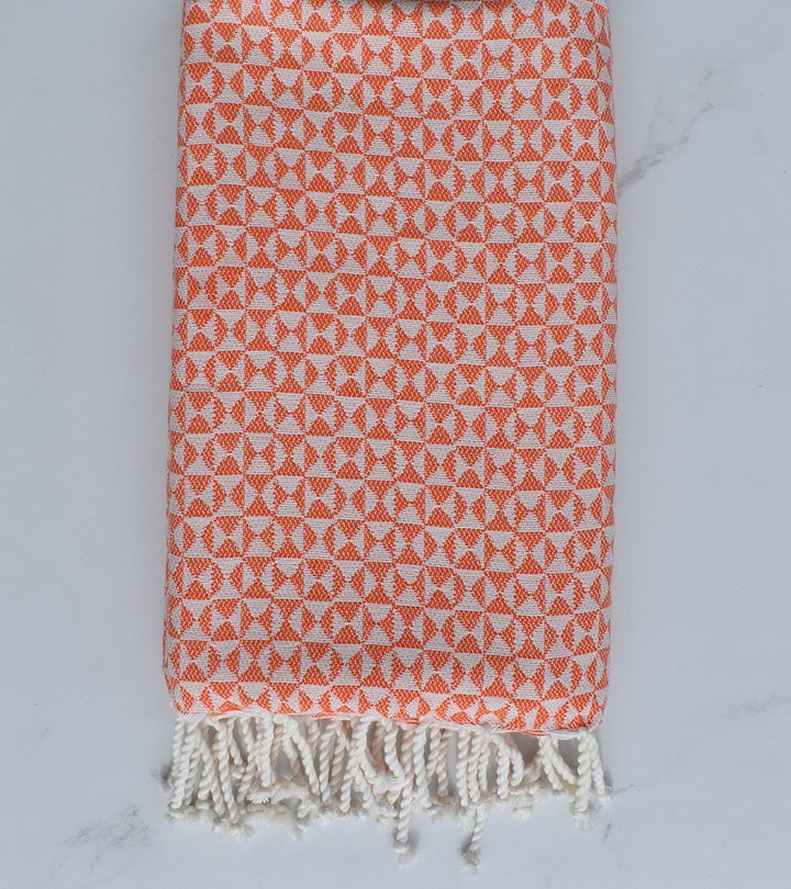 Fouta papillon orange clair 