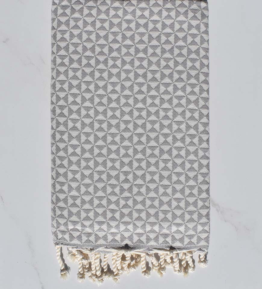 Fouta papillon gris 