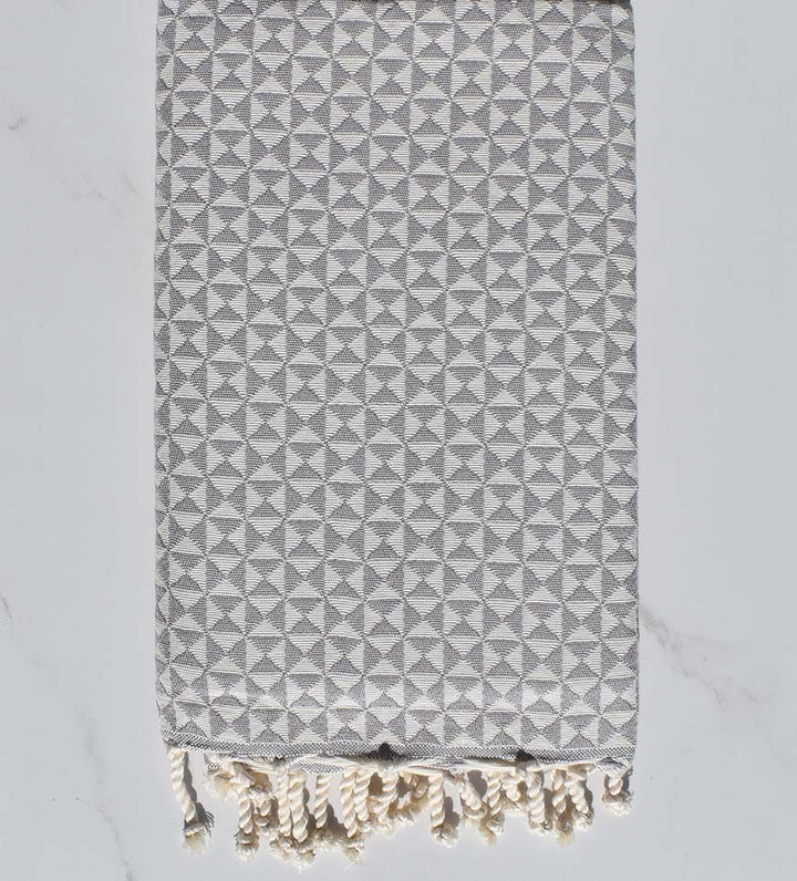 Fouta papillon gris 