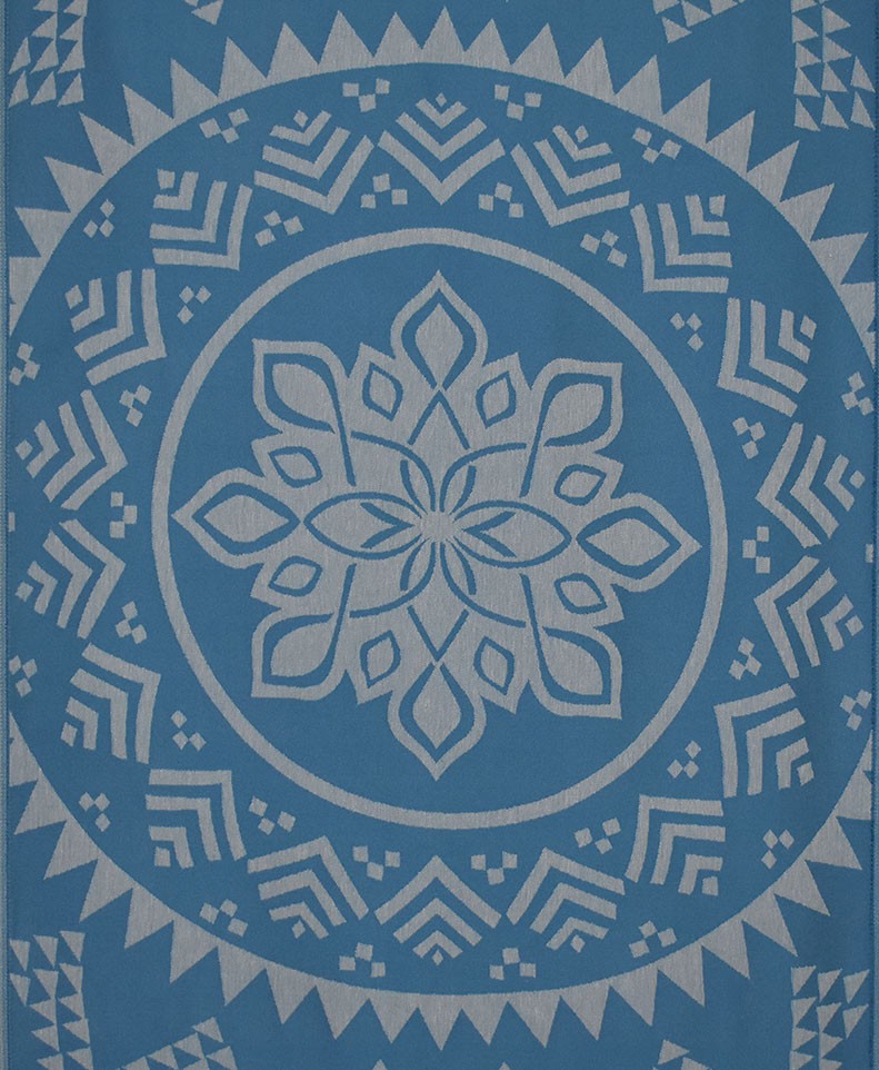 Fouta bohémian bleu canard 