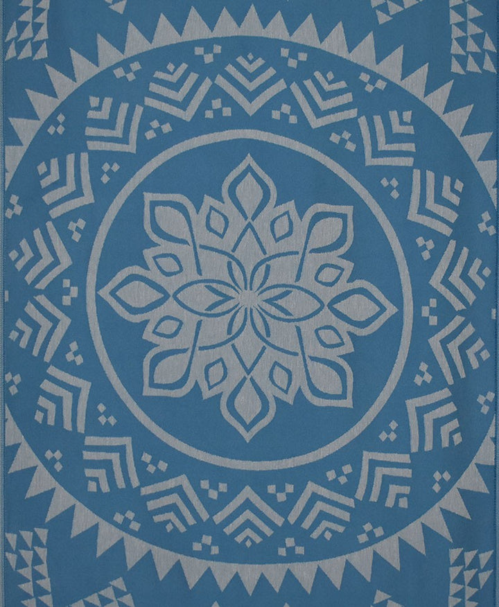 Fouta bohémian bleu canard 