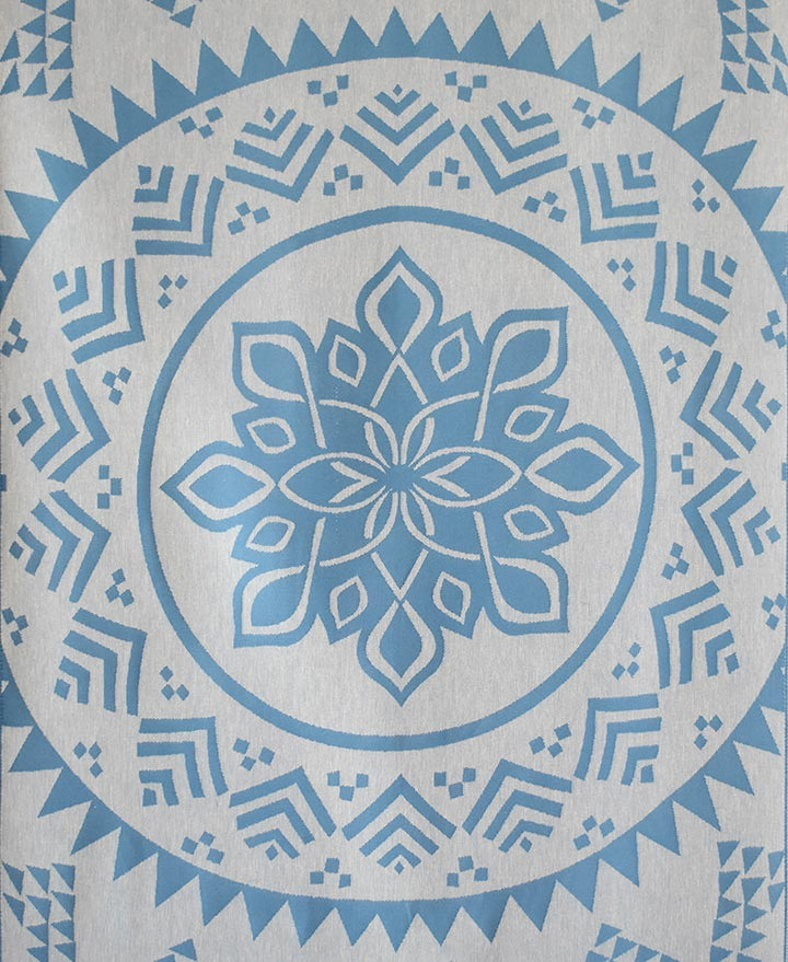 Fouta bohémian bleu canard 