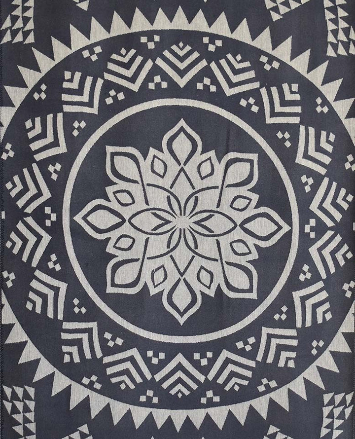 Fouta bohémian bleu de minuit 