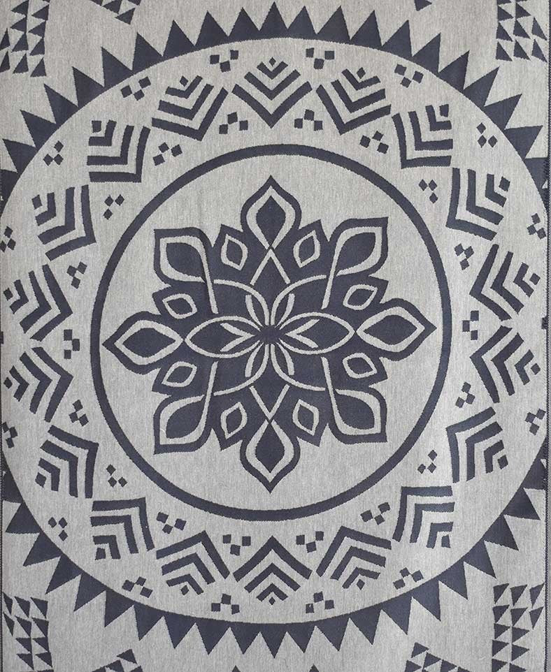 Fouta bohémian bleu de minuit 