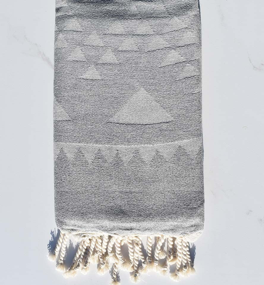Fouta bohémian gris 