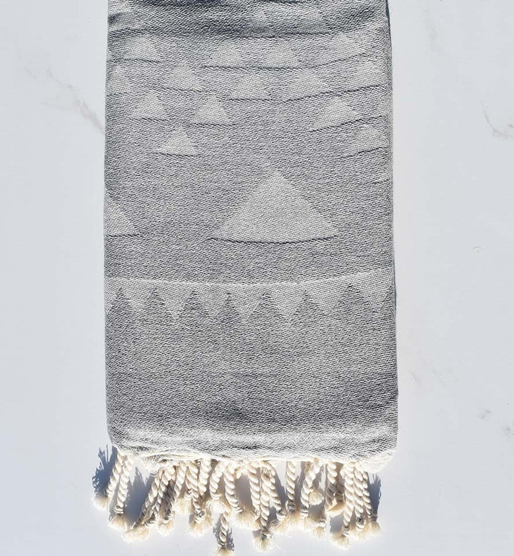 Fouta bohémian gris 