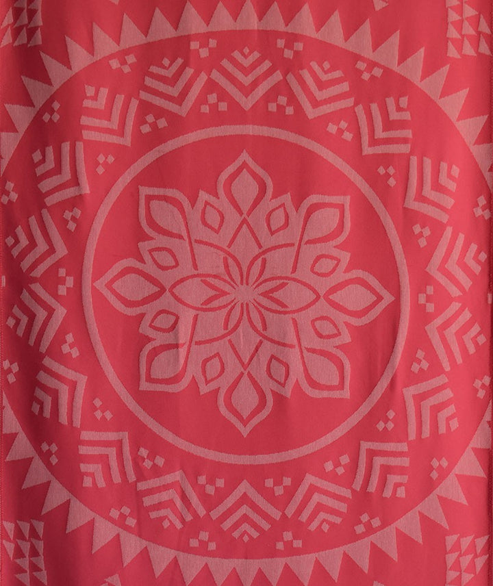 Fouta bohémian rose vif 