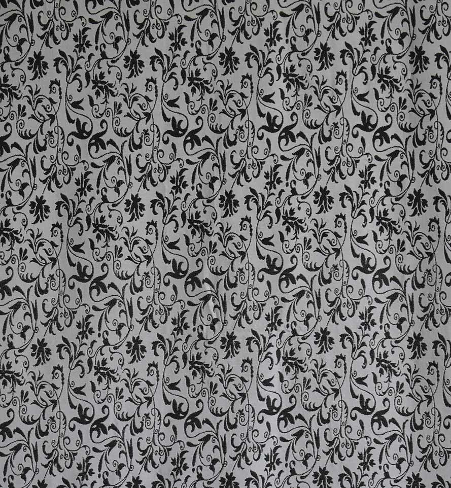 Fouta fleur gris noir et blanc 