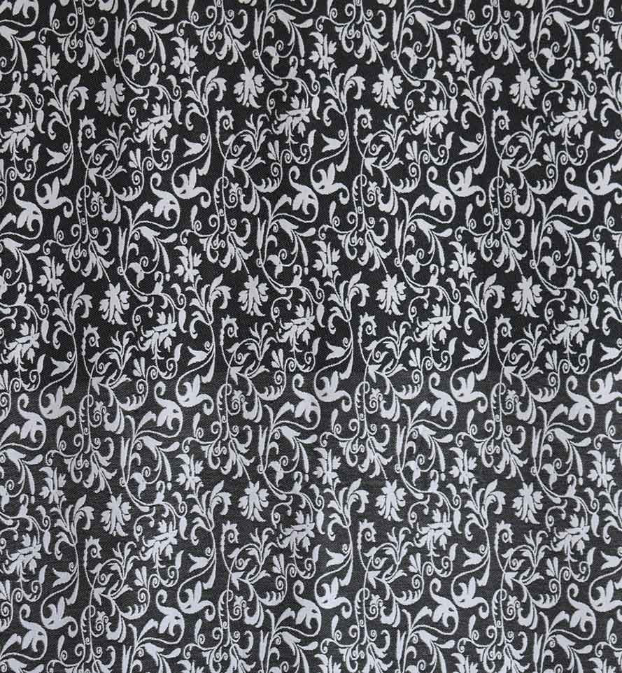 Fouta fleur gris noir et blanc 