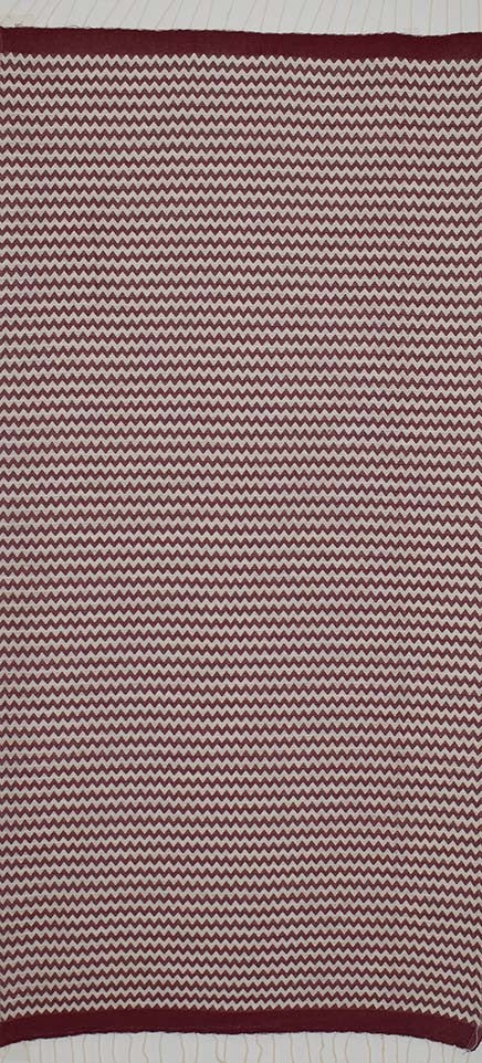 Fouta zigzag rouge bordeaux 