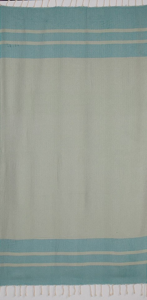 Fouta Chevron vert clair et vert 