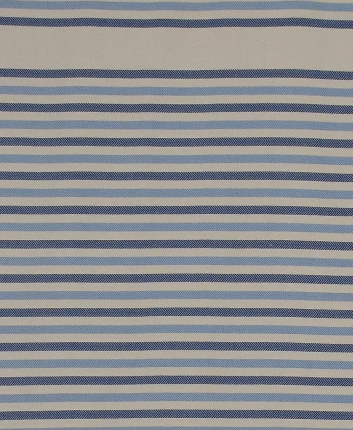 Fouta Chevron blanc crème, bleu ciel et bleu foncé 