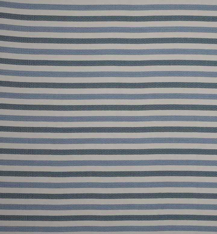 Chevron blanc crème,bleu charrette et paon 