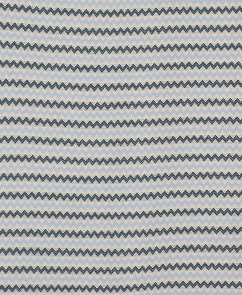 Fouta zigzag blanc, bleu cobalt et bleu maya 