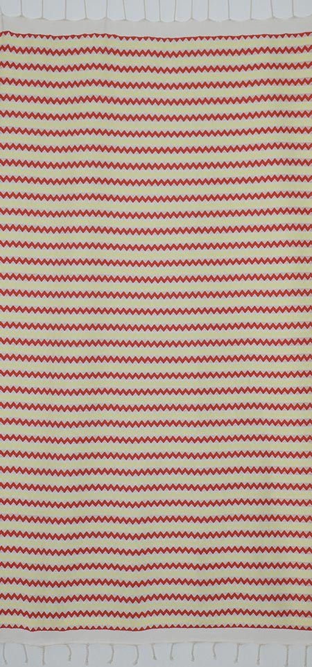 zigzag crème, Rose bébé clair et gris foncé 