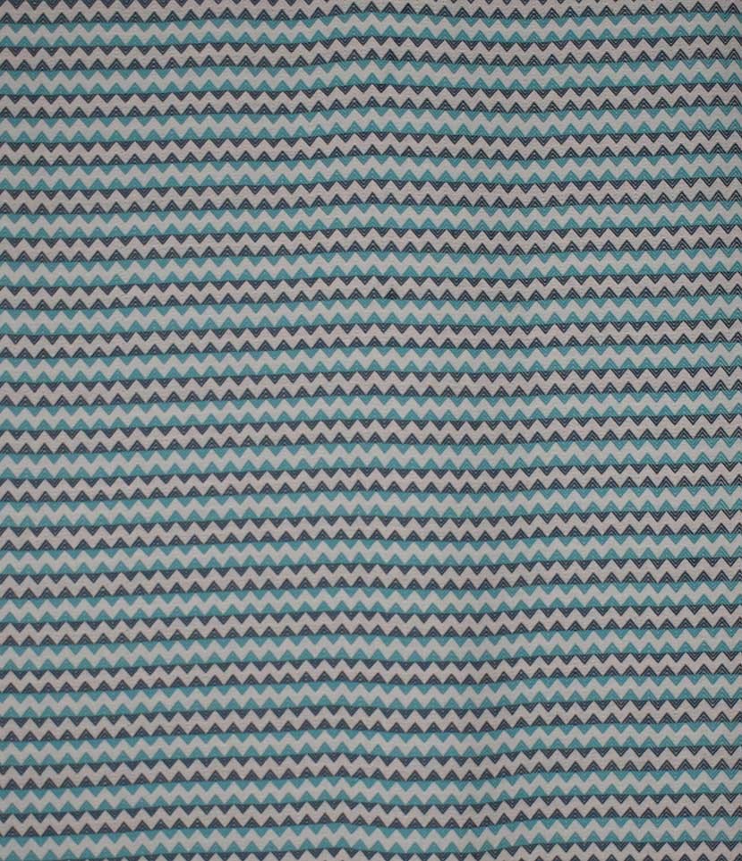 Fouta zigzag crème,bleu cobalt et Turquoise 