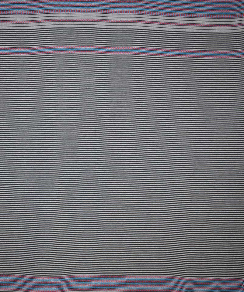 Fouta arabesque violet pale rayée gris anthracite 