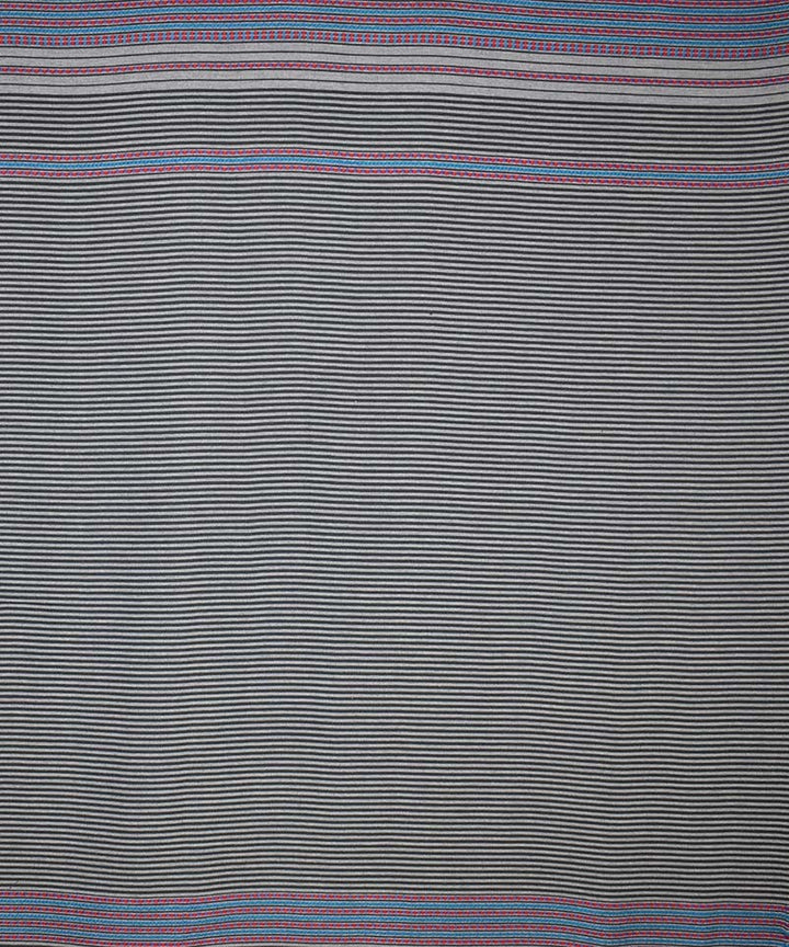 Fouta arabesque violet pale rayée gris anthracite 