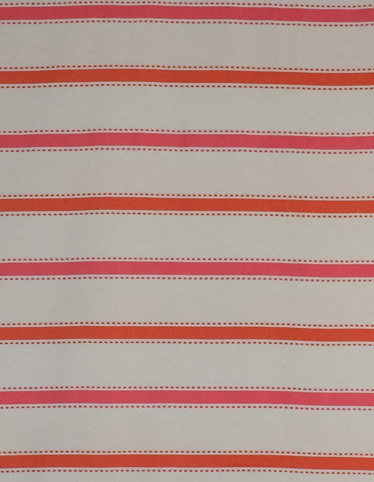 Fouta arabesque blanc crème, orange corail et rose 