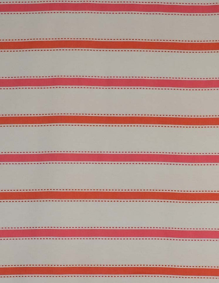 Fouta arabesque blanc crème, orange corail et rose 
