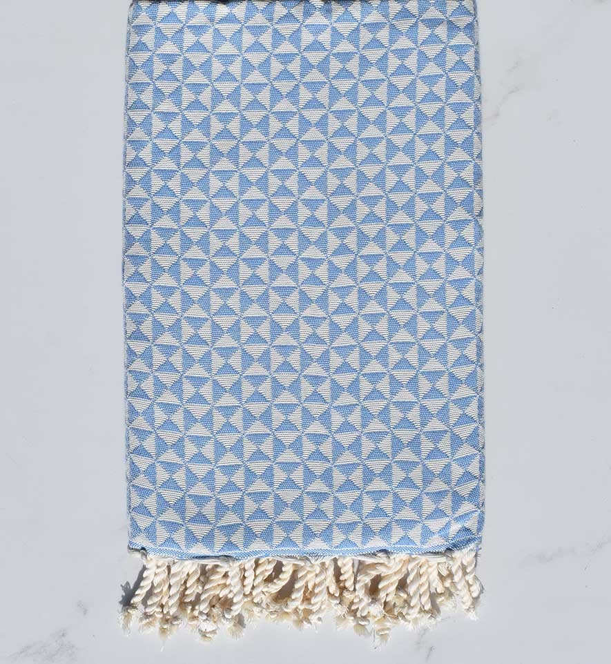 Fouta papillon bleu ciel 