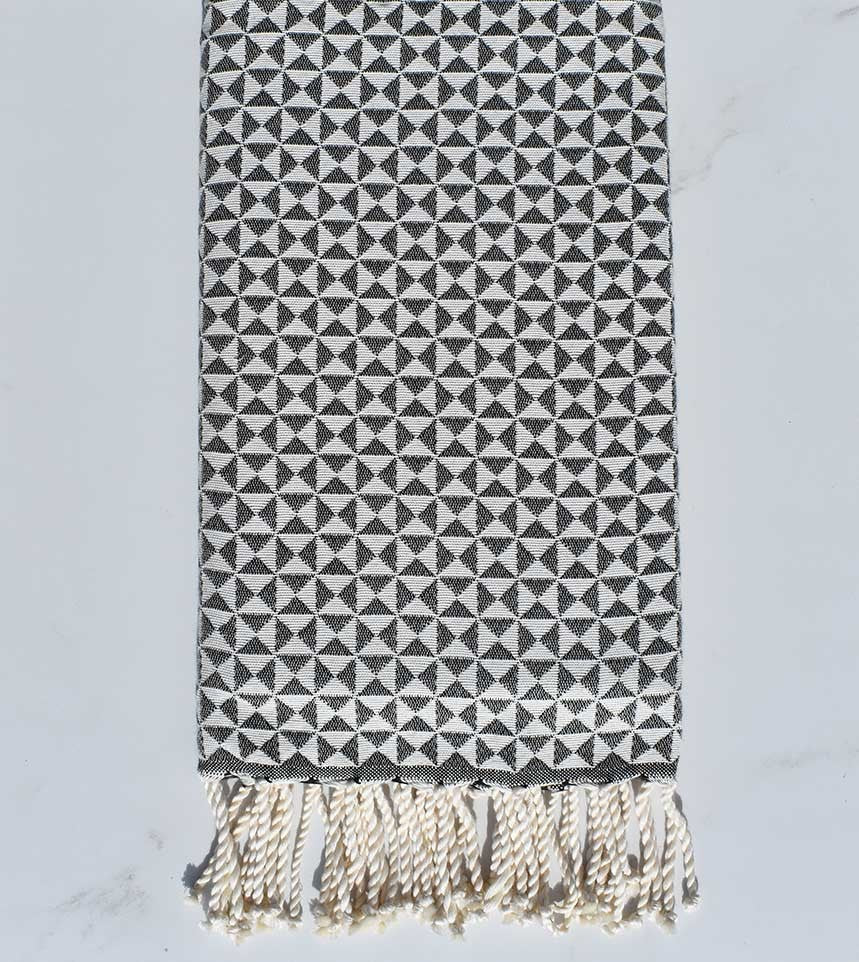 Fouta papillon gris anthracite 
