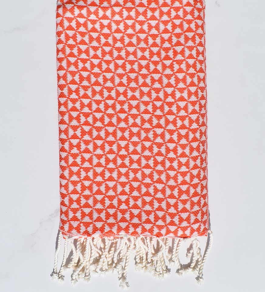 Fouta papillon orange rouge 