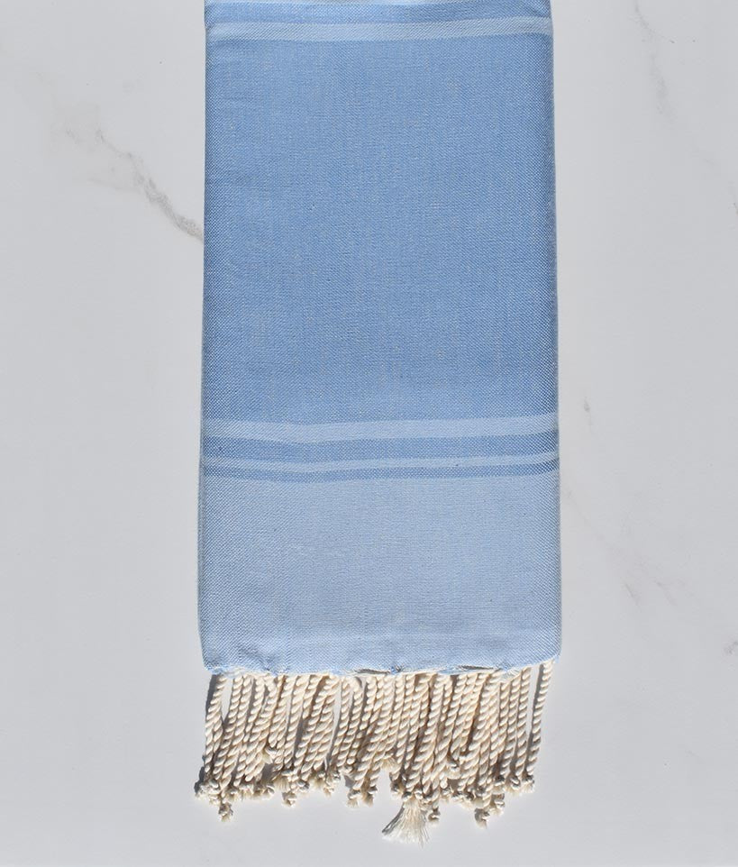 serviette de plage RAF-RAF bleu bleuet et bleu ciel 