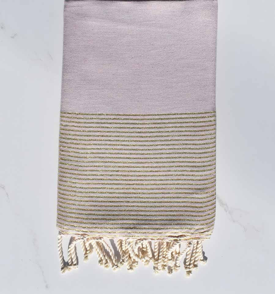fouta plate lurex rose poudre 