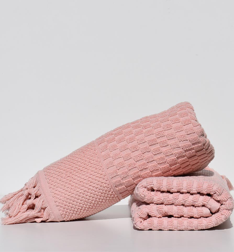 Serviette invité HANNIBAL  saumon 