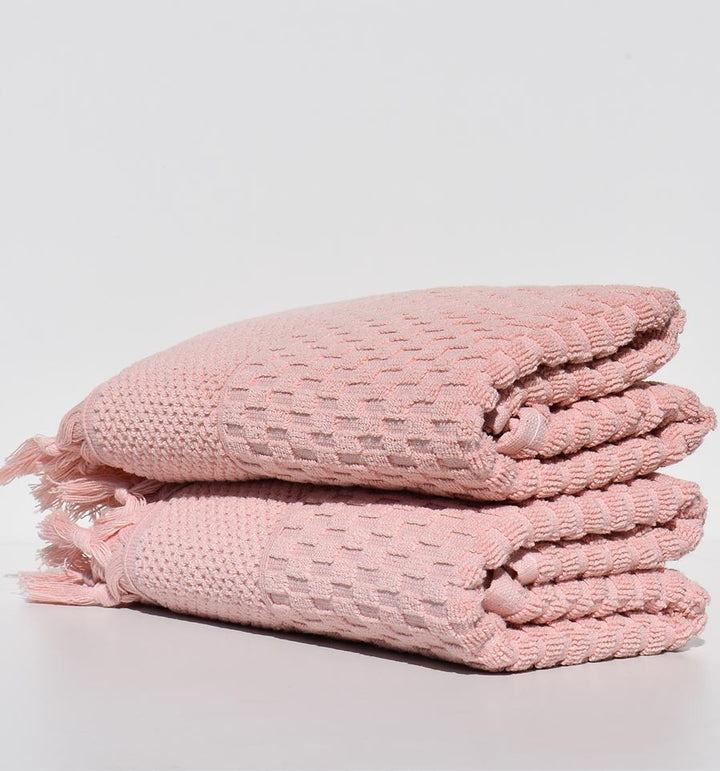 Serviette invité HANNIBAL  saumon 