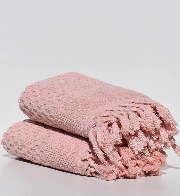 Serviette invité HANNIBAL  saumon 