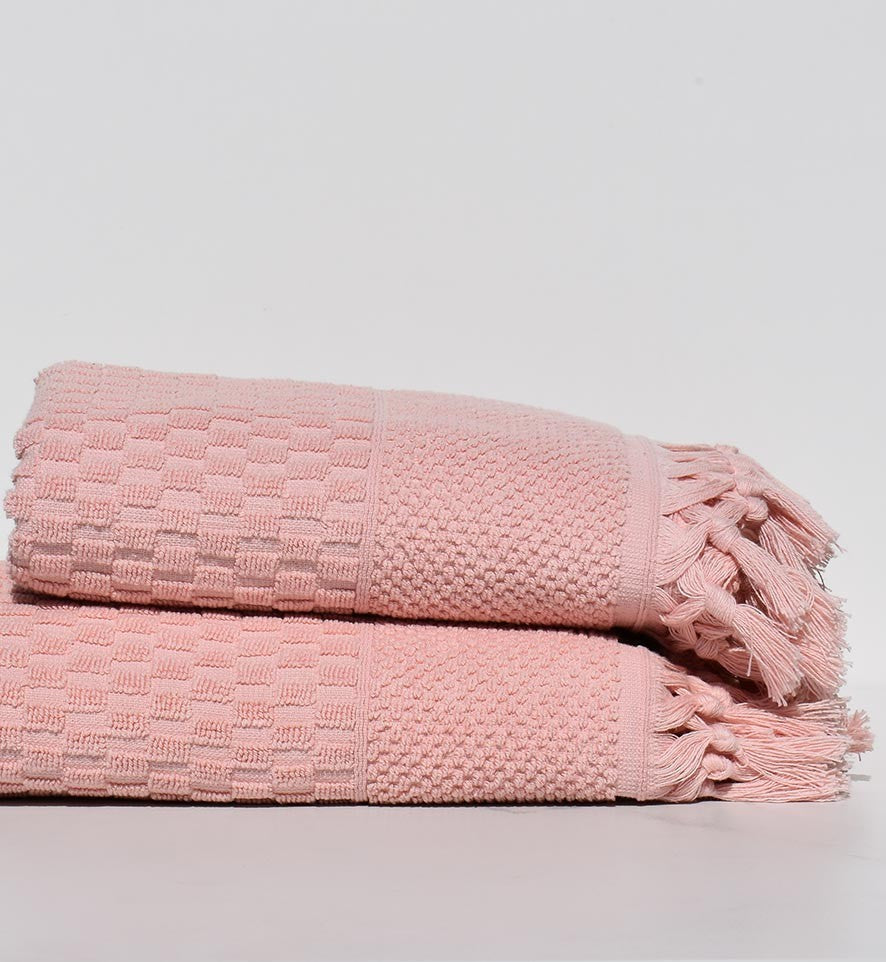 Serviette invité HANNIBAL  saumon 